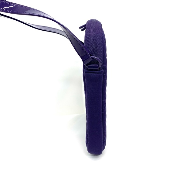 Michael Kors Purple Embossed Soft Neoprene iPad Tablet Crossbody Purse Case Nwot - Picture 6 of 16